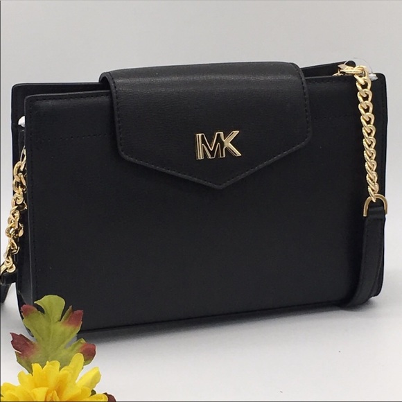 MICHAEL KORS MOTT LG CLUTCH XBODY BLACK - Picture 2 of 8